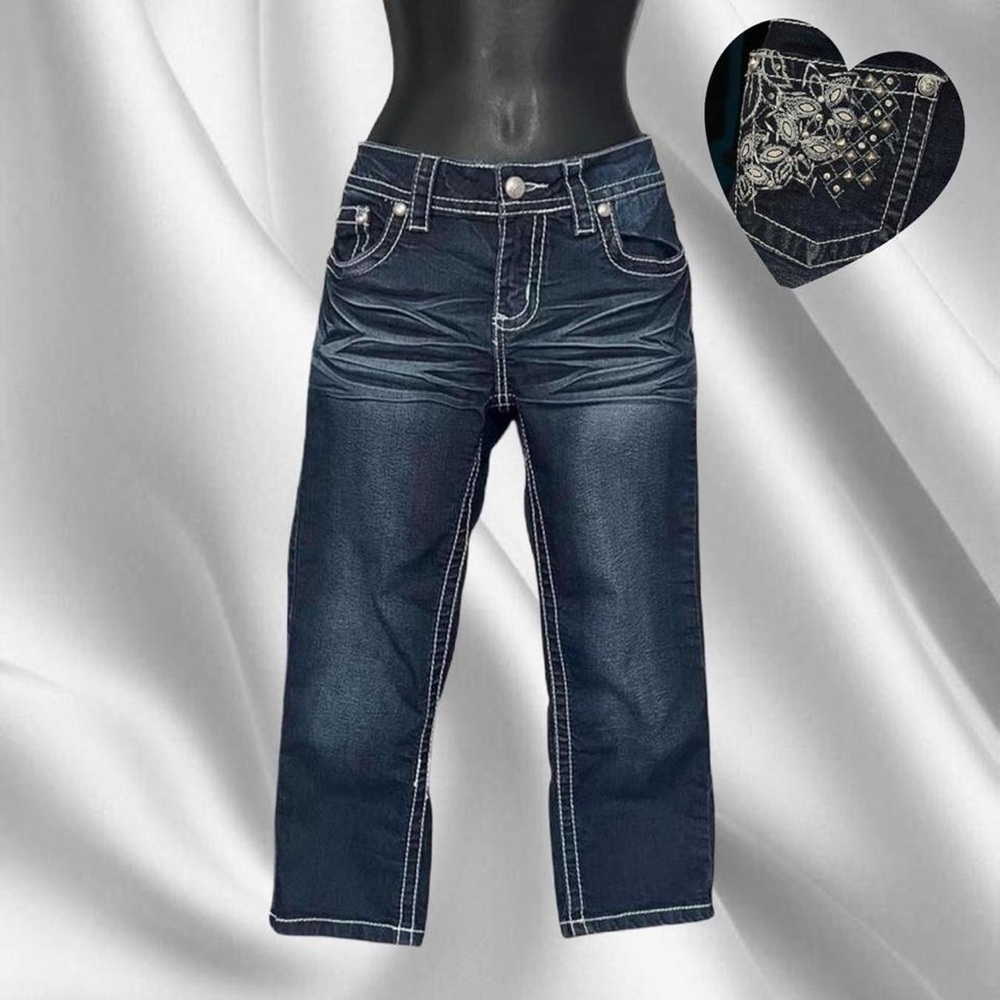 Y2K Suko Jeans Rhinestone Capris
